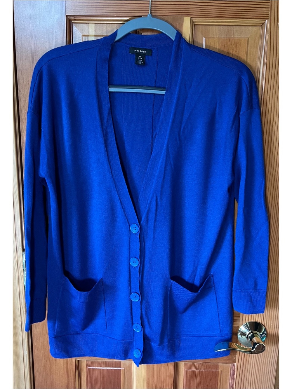 Halogen Cobalt Blue Button-Front Cardigan
